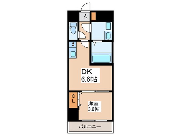 メルベージュ難波サウスⅢの物件間取画像